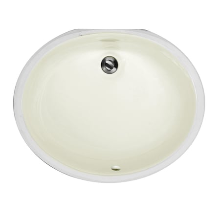 Nantucket Sinks 17 Inch X 14 Inch Undermount Ceramic Sink In Bisque UM-17x14-B-K